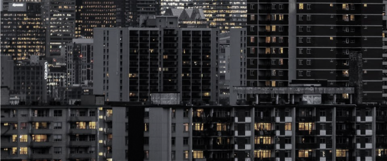 Background image with highrise buildings